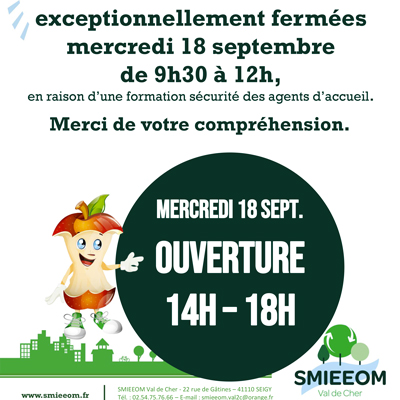 Infos déchèterie