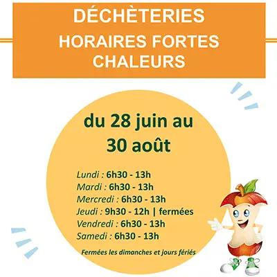 Horaires fortes chaleurs
