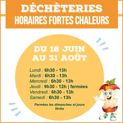 Horaires fortes chaleurs
