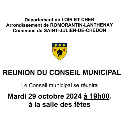 Réunion conseil municipal